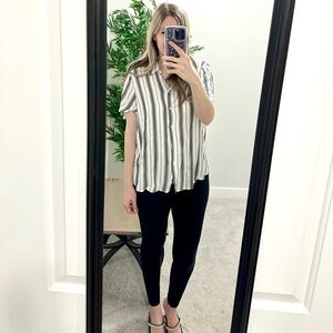 Davi & Dani Striped Button Down Shirt